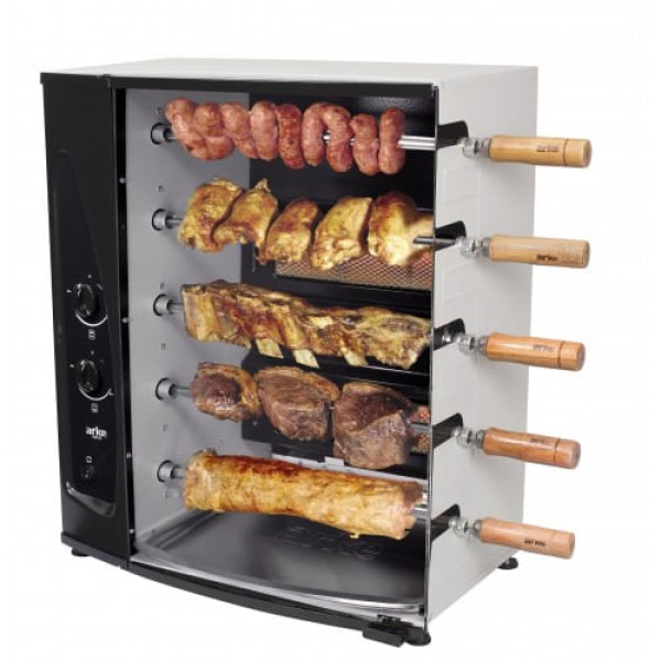 Encontraproduto.com.br - Churrasqueira Rotativa a Gás Arke 5 Espetos AGR-05 Bivolt