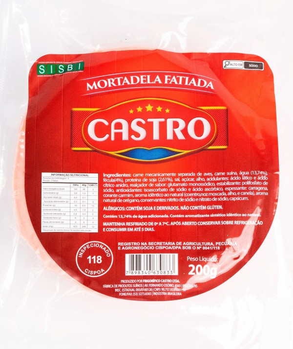 Encontraproduto.com.br - Mortadela Castro Fatiada 200g