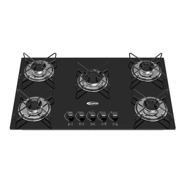 Encontraproduto.com.br - Cooktop 5 Bocas A Gás Clarice Mega Chama Preto – Bivolt
