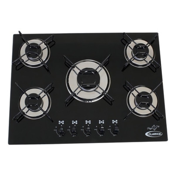 Encontraproduto.com.br - Cooktop 5 Bocas A Gás Clarice Mega Chama Preto – Bivolt