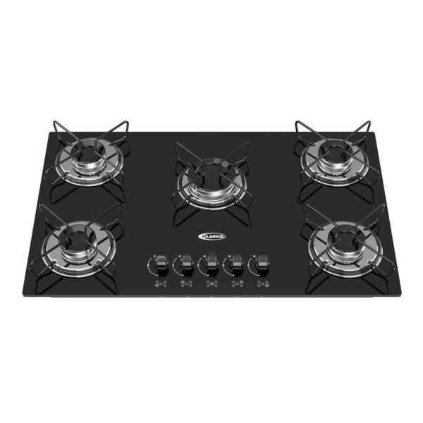 Encontraproduto.com.br - Cooktop 5 Bocas A Gás Clarice Mega Chama Preto – Bivolt