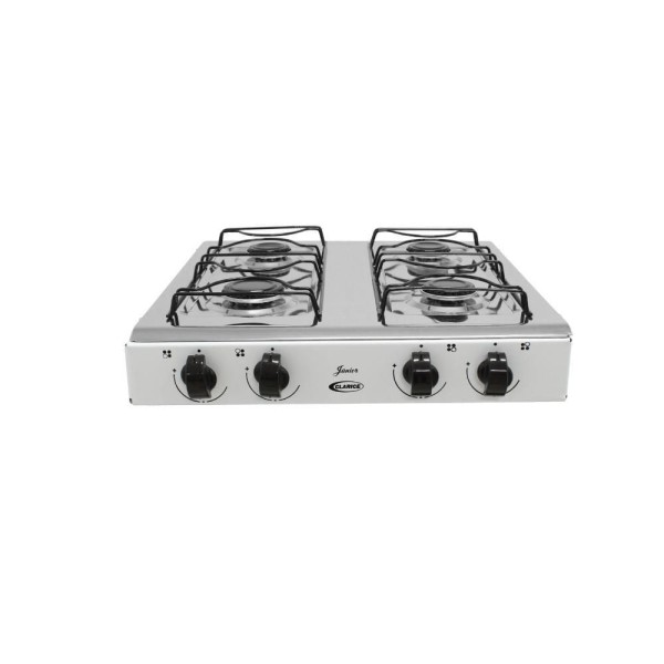 Encontraproduto.com.br - Fogão 4 Bocas Portátil A Gás Clarice Junior Inox - Branco-Inox