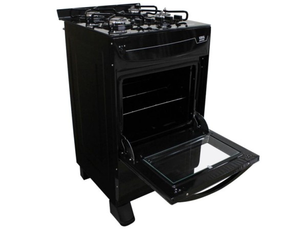 Encontraproduto.com.br - Fogao 4 Bocas Verita Gourmet Clarice Acendimento Automatico - Preto