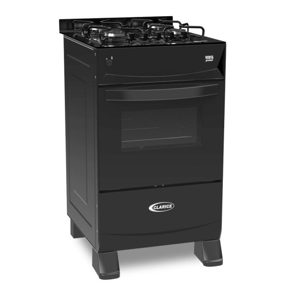 Encontraproduto.com.br - Fogao 4 Bocas Verita Gourmet Clarice Acendimento Automatico - Preto
