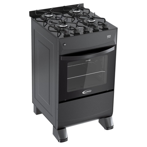 Encontraproduto.com.br - Fogao 4 Bocas Verita Gourmet Clarice Acendimento Automatico - Preto