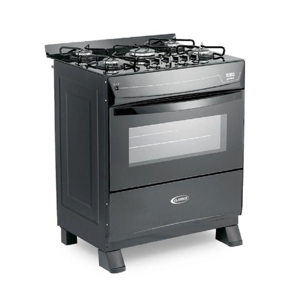 Encontraproduto.com.br - Fogão 5 Bocas Verita Gourmet Clarice Acendimento Automático - Preto