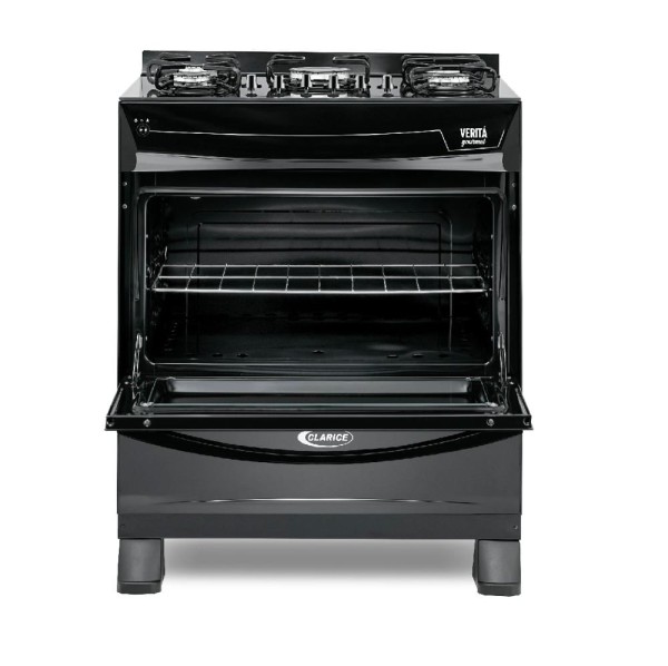 Encontraproduto.com.br - Fogão 5 Bocas Verita Gourmet Clarice Acendimento Automático - Preto