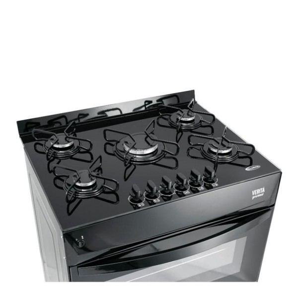 Encontraproduto.com.br - Fogão 5 Bocas Verita Gourmet Clarice Acendimento Automático - Preto
