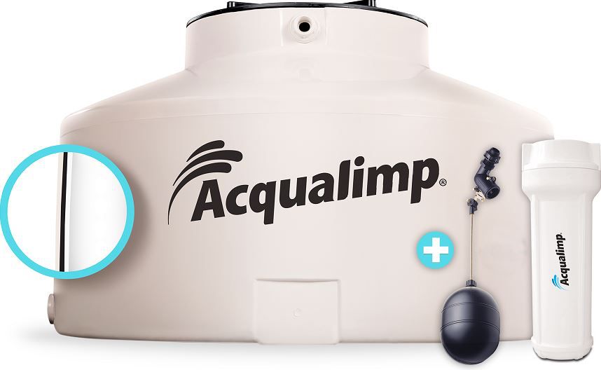 Tanque de água Acqualimp Caixa d’água Água Limpa capa tripla vertical 500L de 72 cm x 107 cm