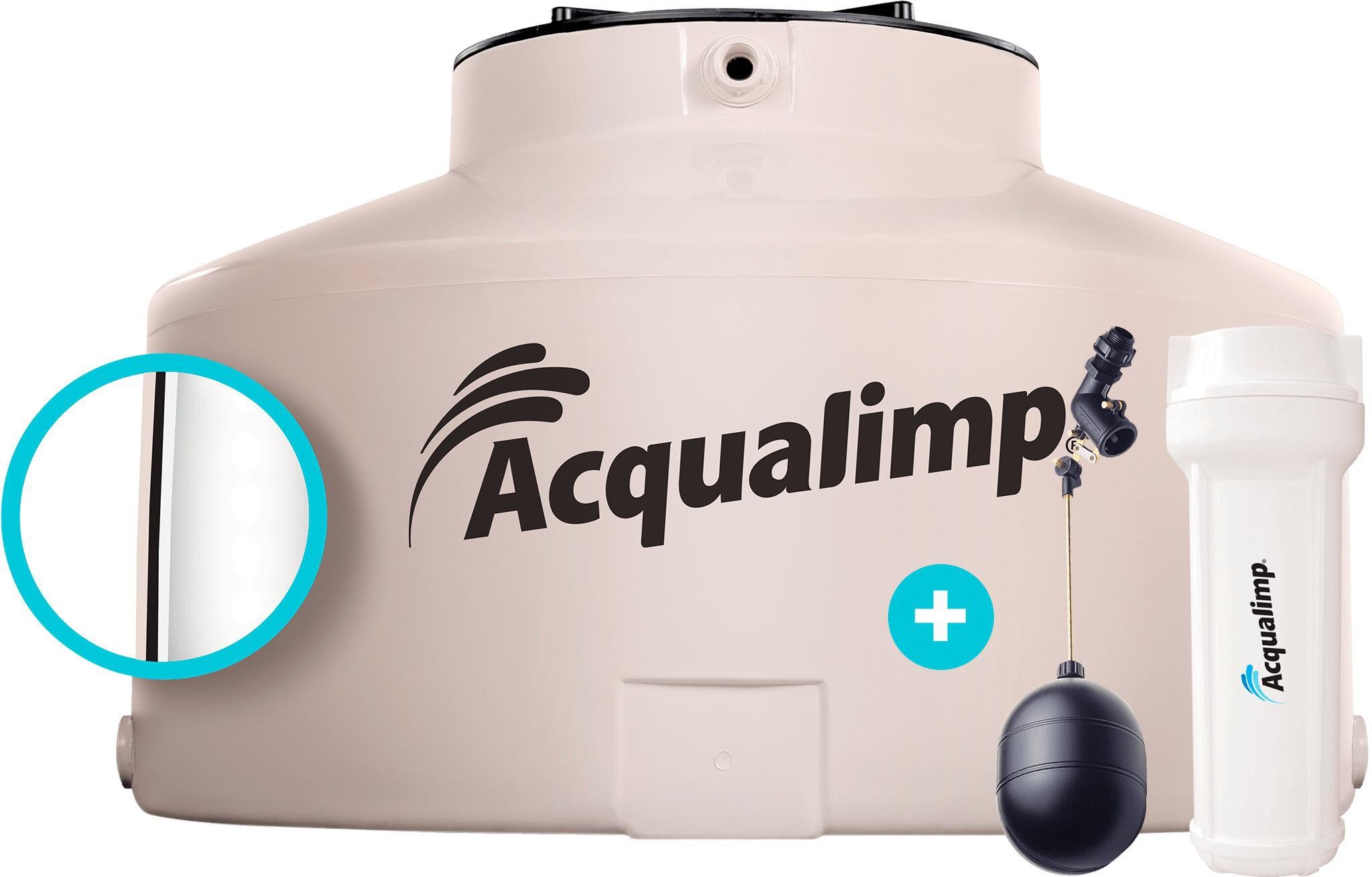 Encontraproduto.com.br - Tanque de água Acqualimp Caixa d’água Água Limpa capa tripla vertical 500L de 72 cm x 107 cm