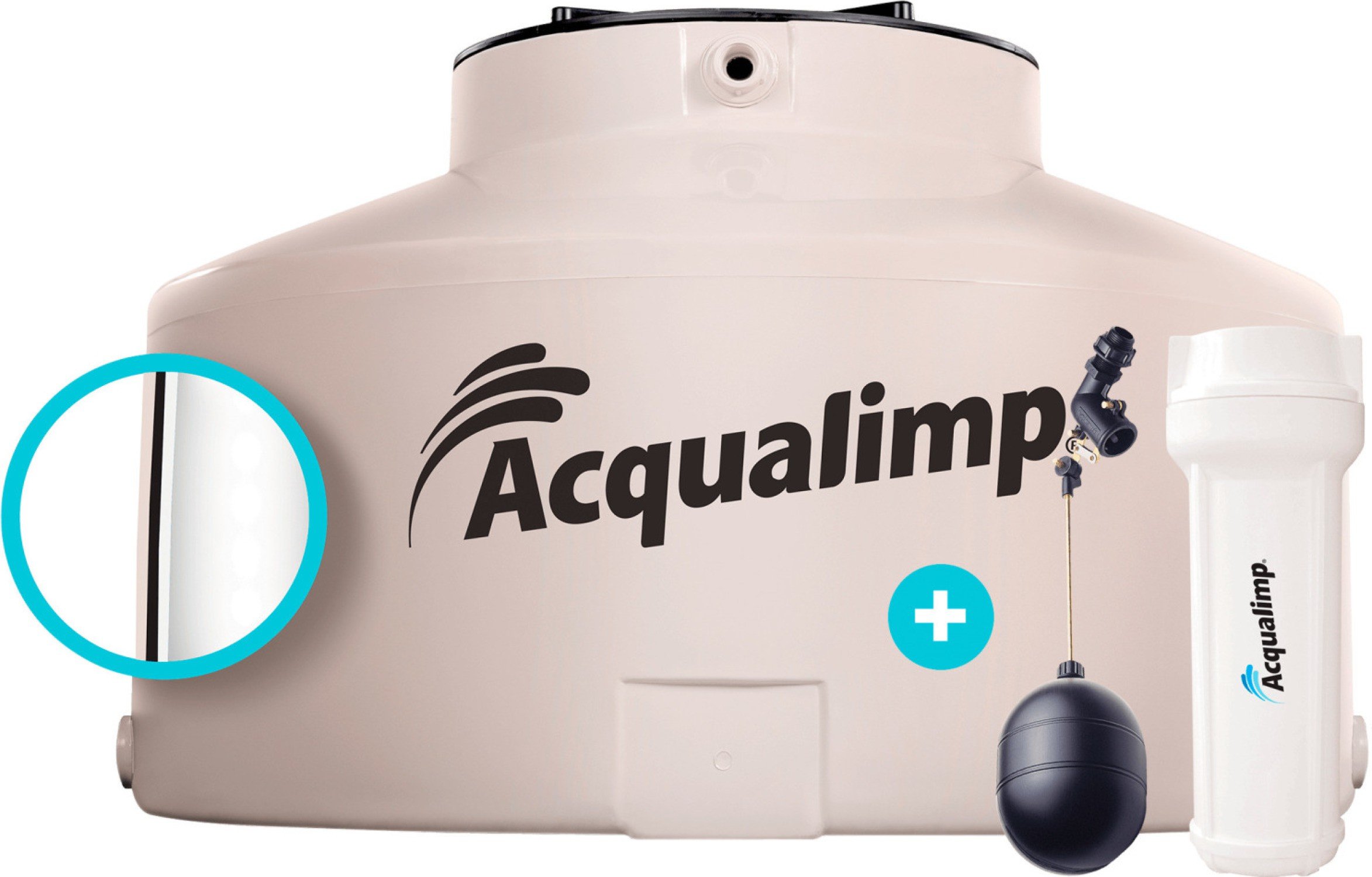 Encontraproduto.com.br - Tanque de água Acqualimp Caixa d’água Água Limpa capa tripla vertical 500L de 72 cm x 107 cm