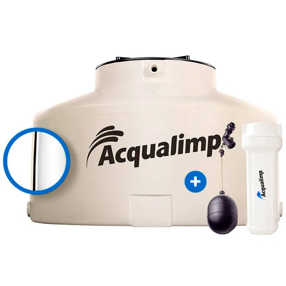 Encontraproduto.com.br - Tanque de água Acqualimp Caixa d’água Água Limpa capa tripla vertical 500L de 72 cm x 107 cm