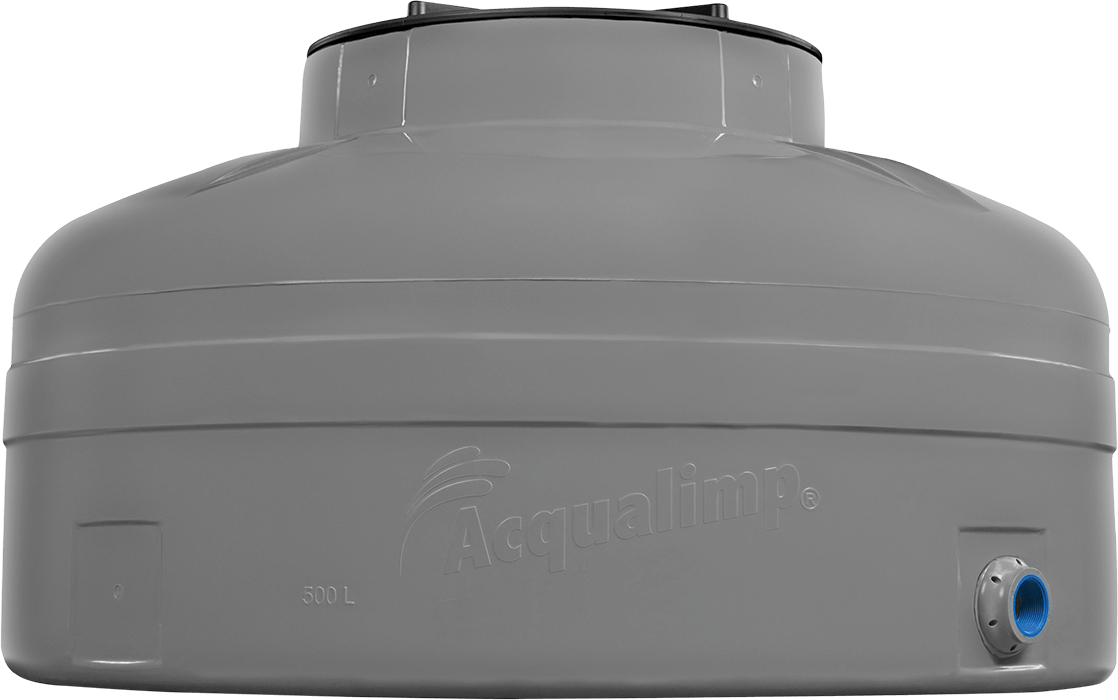 Encontraproduto.com.br - Caixa dágua Fácil Instalação 500 litros cinza Acqualimp