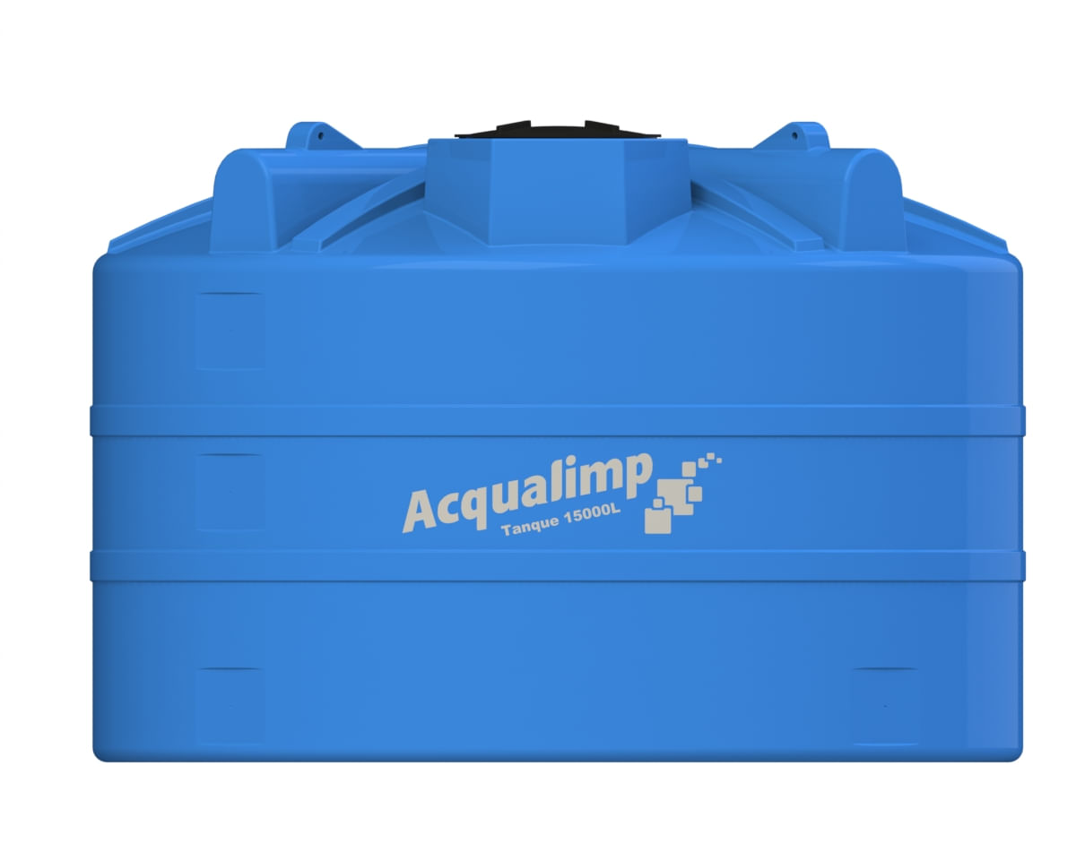 Encontraproduto.com.br - Caixa D Água Tanque Azul 15000L Tampa Click Acqualimp