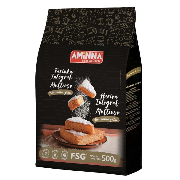Encontraproduto.com.br - Farinha Sem Glúten Integral 500g - Aminna