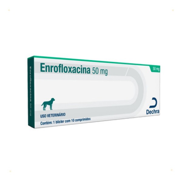 Encontraproduto.com.br - Antibiótico Enrofloxacina Vencofarma 50mg Para Cachorro Com 10 Comprimidos