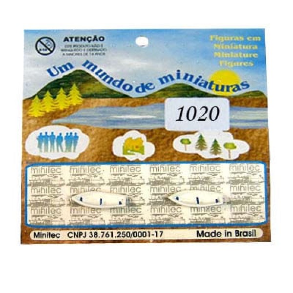 Encontraproduto.com.br - Miniatura 1/100 Barcos 1020 com 2 Unidades Minitec
