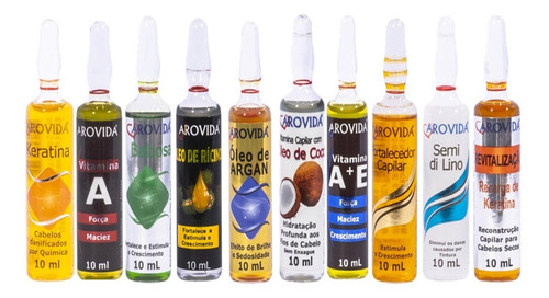 Vitamina Capilar Tratamento Arovida Queratina com 10ml