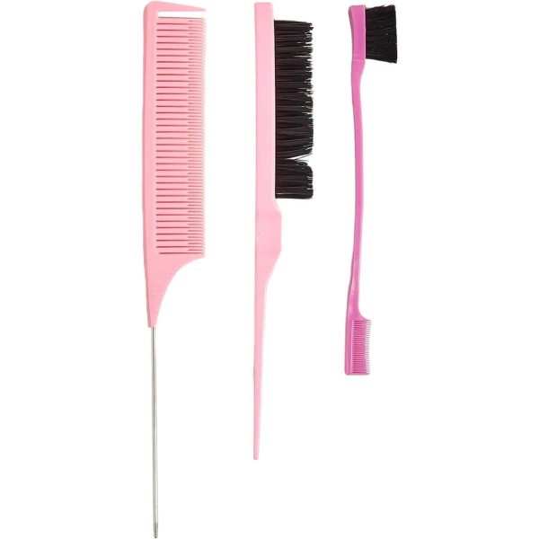 Nobrand - Kit Pentes e Escovas para Mechas e Finalização Rosa (3 Produtos)