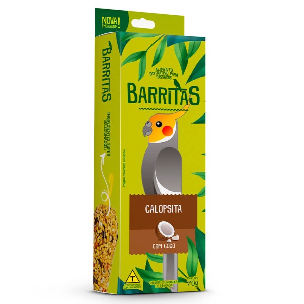 Encontraproduto.com.br - Bastão Para Calopsita Sabor Coco - Barritas 70g