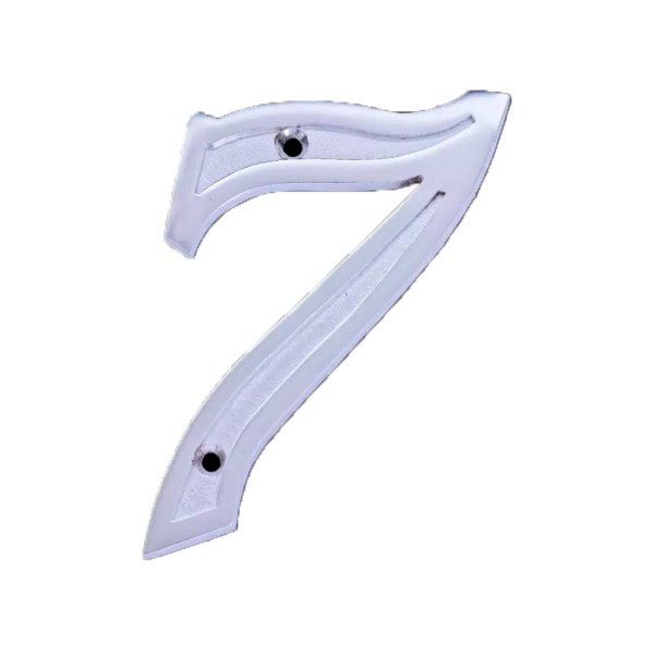 Encontraproduto.com.br - Numero Residencial Zamac Cromado N-7 Isero