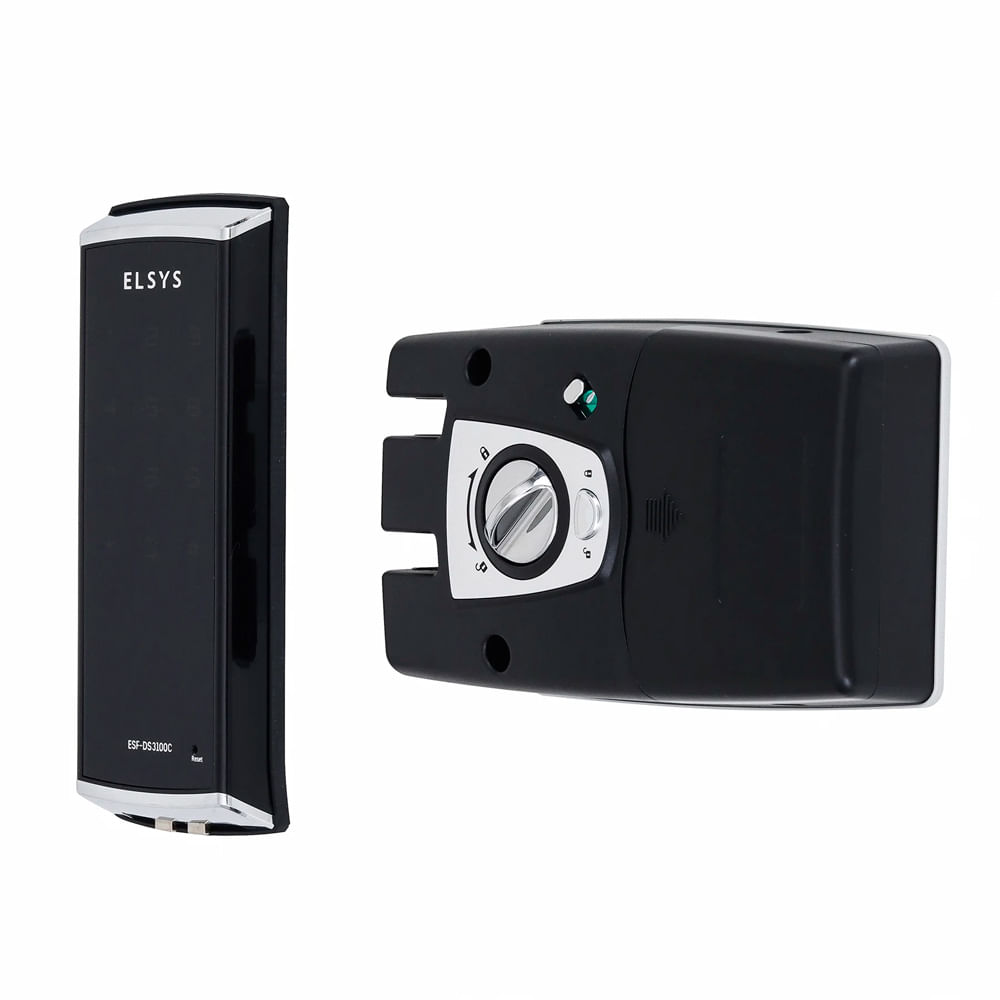Encontraproduto.com.br - Fechadura Digital Elsys Sobrepor Para Porta De Correr DS3100C