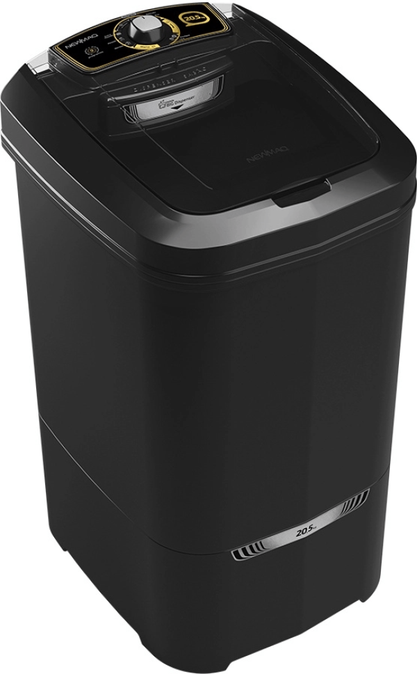 LAVADORA DE ROUPAS 20,5KG NEWMAQ PRETA 220V 9 PROGRAMAS