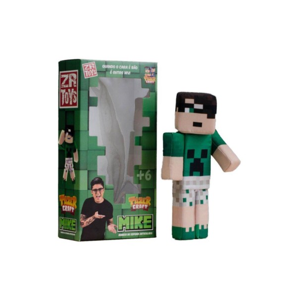 Encontraproduto.com.br - Figura de Espuma 35 Cm - Tazercraft - Mike - ZR Toys