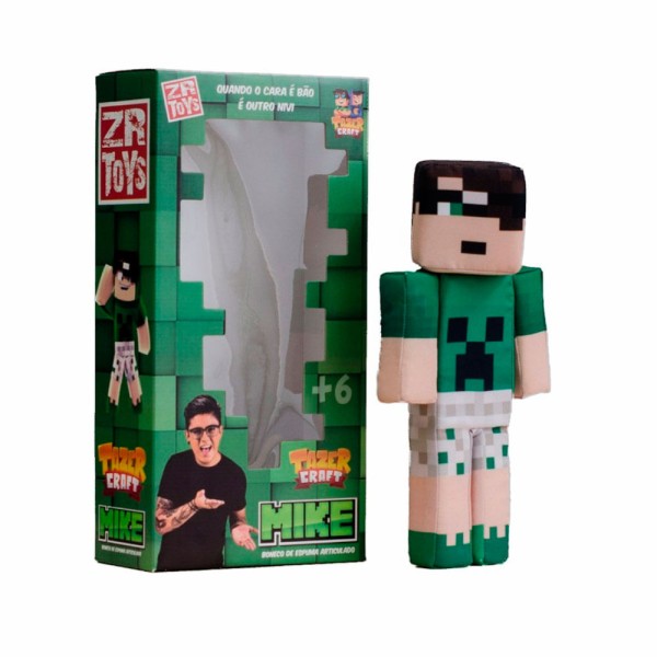 Encontraproduto.com.br - Figura de Espuma 35 Cm - Tazercraft - Mike - ZR Toys