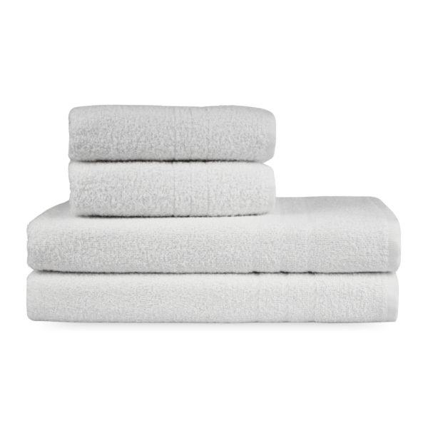 Encontraproduto.com.br - Jogo 4 Toalhas Banho E Rosto Para Hotel Elegance
