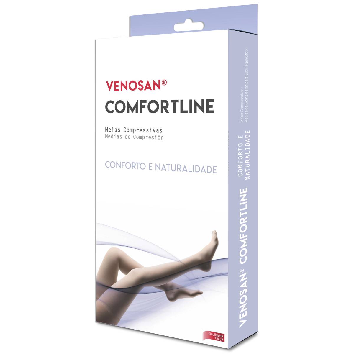 Encontraproduto.com.br - Meia-Calça Comfortline Venosan - Longa - 20-30mmHg - Pé Aberto - Bege - Tamanho P