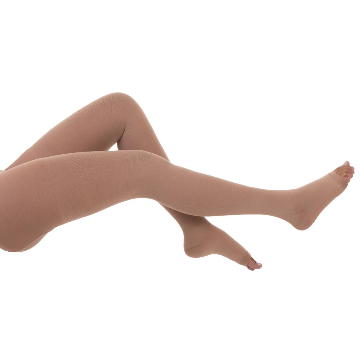 Encontraproduto.com.br - Meia-Calça Comfortline Venosan - Longa - 20-30mmHg - Pé Aberto - Bege - Tamanho P