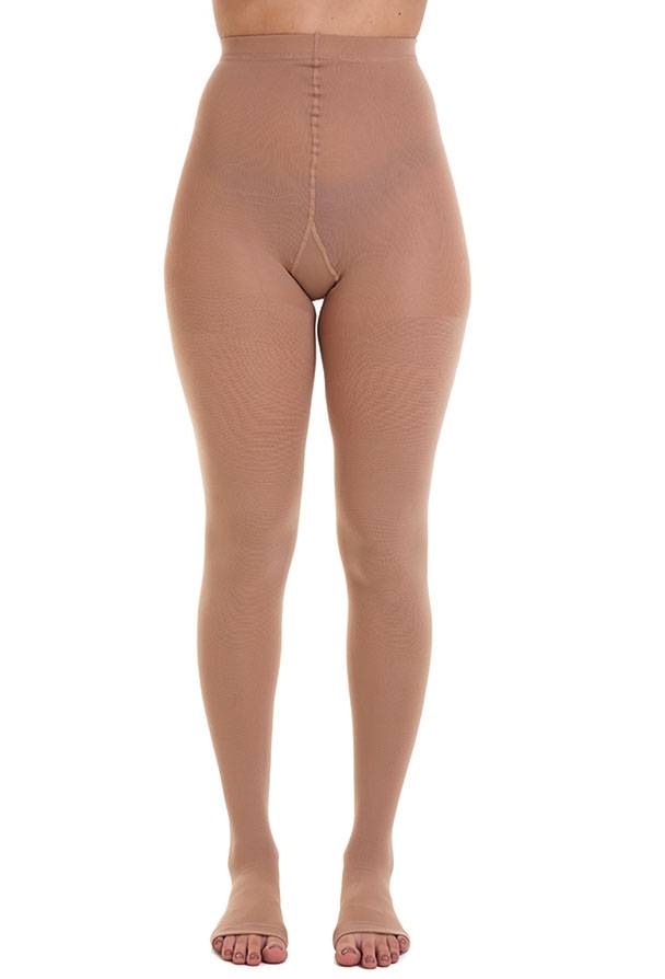Meia-Calça Comfortline Venosan - Longa - 20-30mmHg - Pé Aberto - Bege - Tamanho M