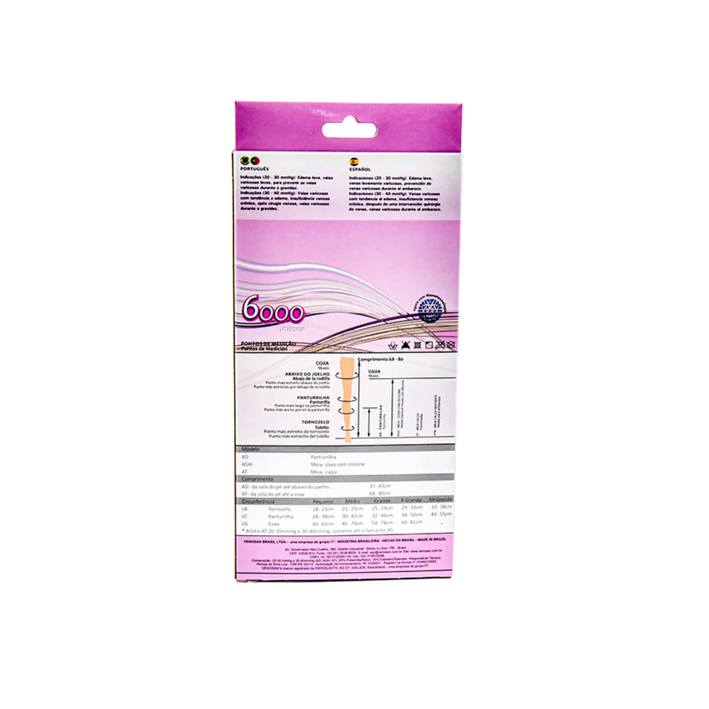 Encontraproduto.com.br - VENOSAN 6000 AT P (20-30)  PE ABERTO BEGE