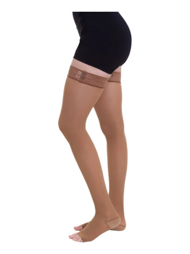 Meia de Compressão 7/8 6000 Venosan - Bronze - 20-30mmHg - Pé Aberto - Tamanho P