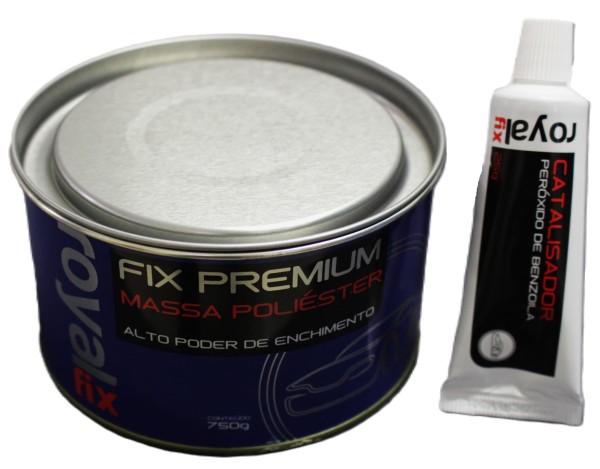 Encontraproduto.com.br - Massa Poliéster Fix Premium 750g Com Catalizador Royal Fix