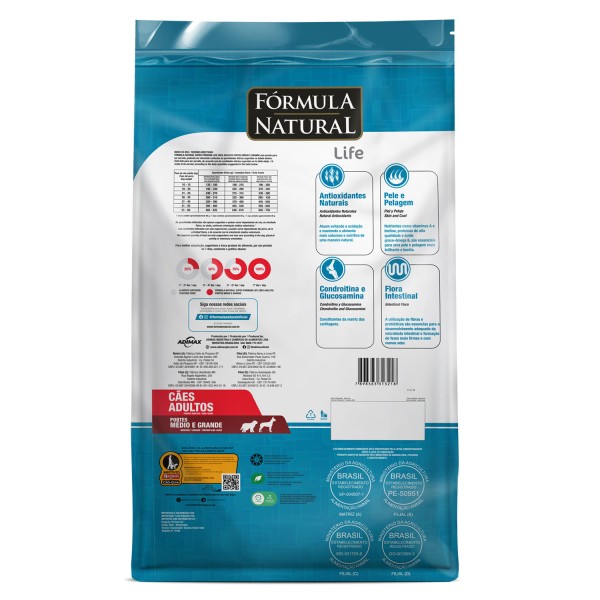 Encontraproduto.com.br - Ração Fórmula Natural Life Cães Adultos Médio e Grande
