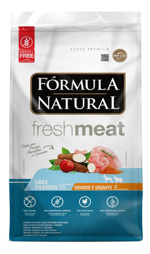 Ração Fórmula Natural Fresh Meat Cães Filhote Médio Frango
