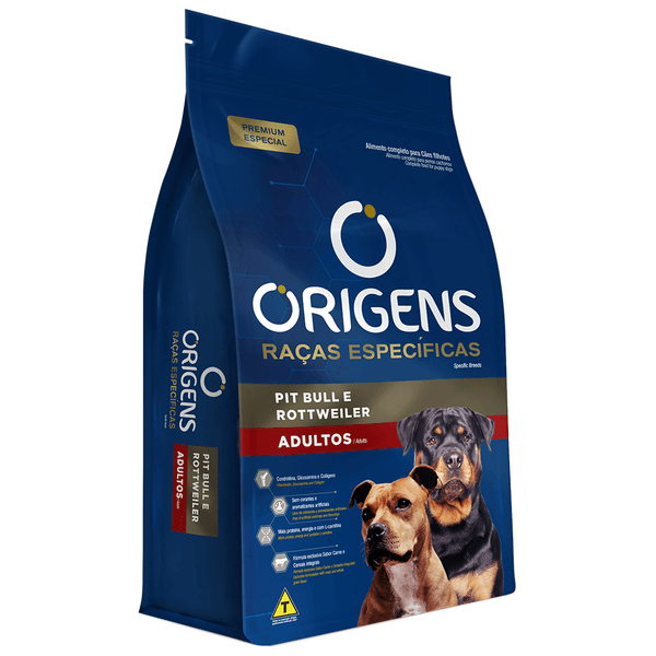 Ração Origens Cães Adultos Pit Bull/Rottweiler