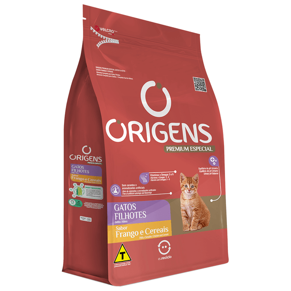 Ração Seca Origens Premium Especial Frango E Cereais Gatos Filhotes - 3Kg