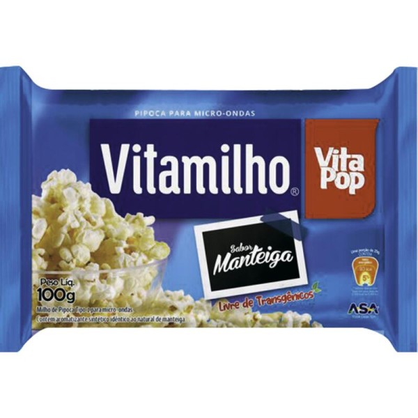 Encontraproduto.com.br - Pipoca Microondas Vitamilho Manteiga 100 g