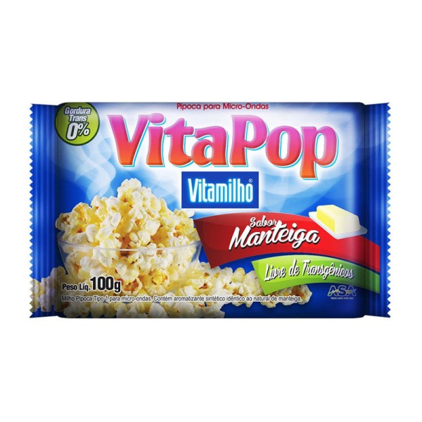 Encontraproduto.com.br - Pipoca Microondas Vitamilho Manteiga 100 g