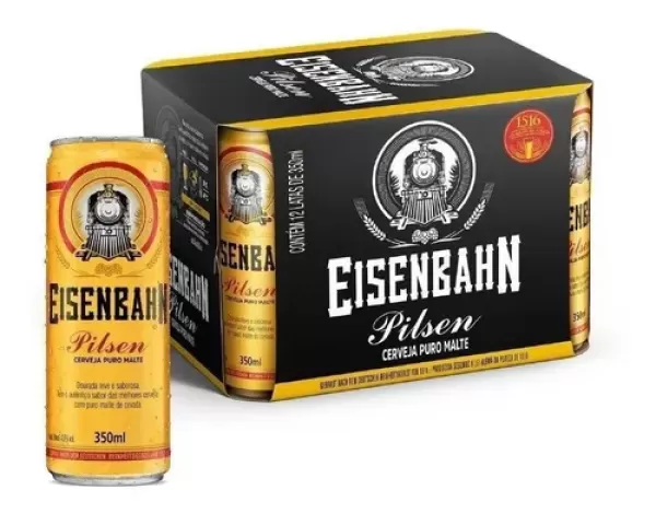 Cerveja Eisenbahn Pilsen Puro Malte Lata 350ml