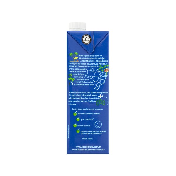 Encontraproduto.com.br - Ãgua De Coco Padronizada Coco Do Vale Caixa 1L
