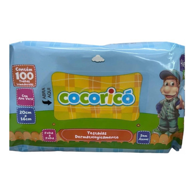 Encontraproduto.com.br - Lenços Umedecidos Cocoricó Sem Álcool C Aloe Vera 100 Toalha