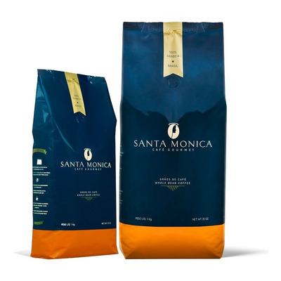 Café Torrado em Grãos Santa Monica Pacote 1kg
