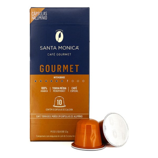 Café Gourmet SANTA MONICA em Cápsula Caixa 10 Unidades