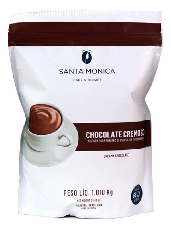 Mistura para o Preparo de Chocolate Europeu Santa Mônica Pacote 1kg