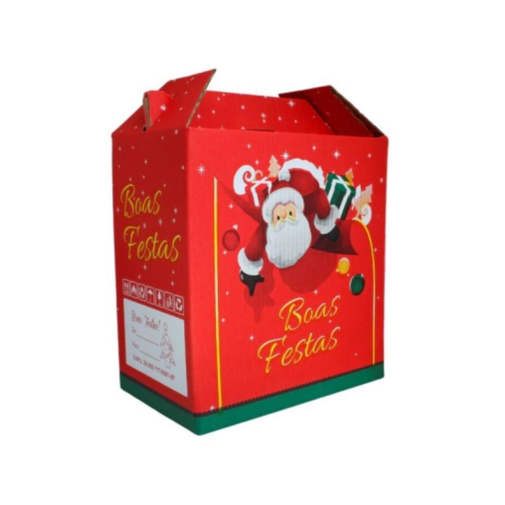 Cesta De Natal Boas Festas Vermelha