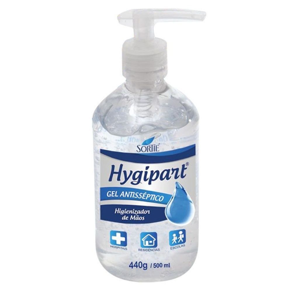 Encontraproduto.com.br - Álcool Gel 70 Hygipart 440gr Com Bico Aplicador Kelldrin